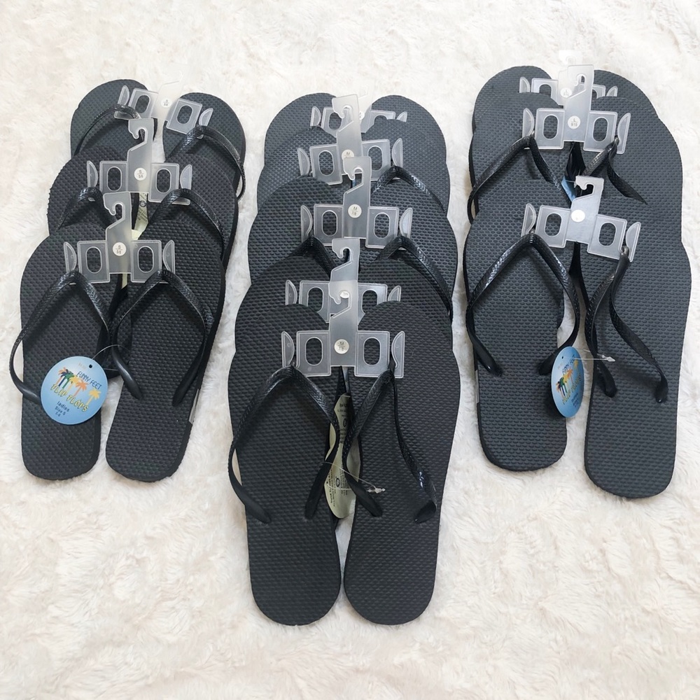 Black Flip Flops
